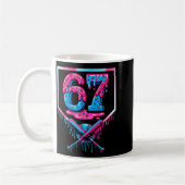 67 Six Seven Baseball Ice Cream Drip Cool Meme 67  Kaffeetasse (Links)