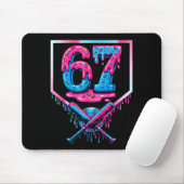 67 Six Seven Baseball Ice Cream Drip Cool Meme 67  Mousepad (Mit Mouse)