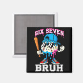 67 Six Seven Baseball Ice Cream Drip Number 67 Pla Magnet (Vorderseite/Rückseite)