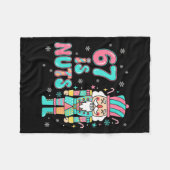 67 Six Seven Birthday Nutcracker Holiday Funny Chr Fleecedecke (Vorderseite (Horizontal))