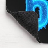 67 Six Seven Blaue Flamme Bunt Cool Lustig 6 7 Mic Mousepad (Ecke)