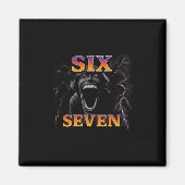 67 Six Seven Bootleg 6 7 Meme Design Funny 6 7 Magnet (Vorne)
