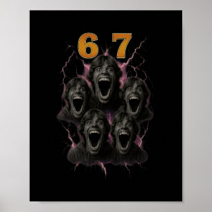 67 Six Seven Bootleg 6 7 Meme Design Lustig 6 7 1 Poster