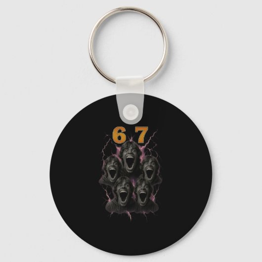 67 Six Seven Bootleg 6 7 Meme Design Lustig 6 7 1  Schlüsselanhänger (Vorderseite)