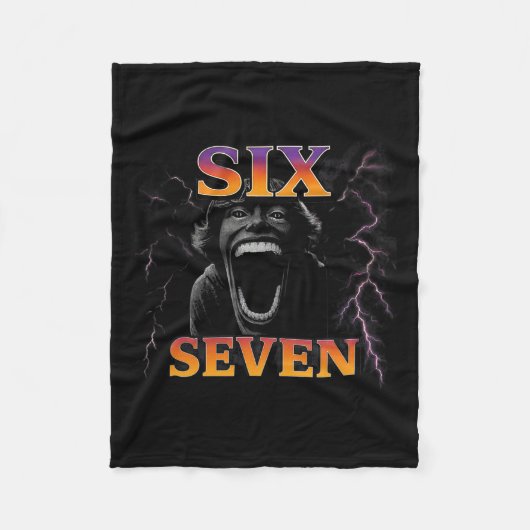 67 Six Seven Bootleg 6 7 Meme Design Lustig 6 7 Fleecedecke (Vorderseite)