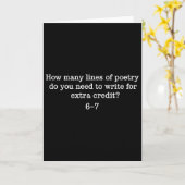 67 Six Seven Brainrot Gen Alpha Funny Poetry Teach Karte (Gelbe Blume)