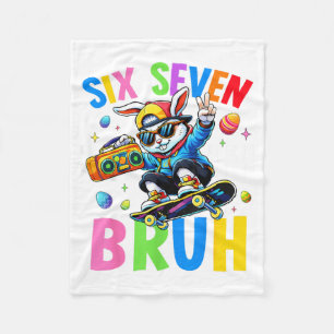 67 Six Seven Bruh Bunny für Kinder Mädchen Jungen Fleecedecke