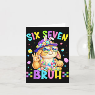 67 Six Seven Bruh Bunny für Kinder Mädchen Jungen Karte