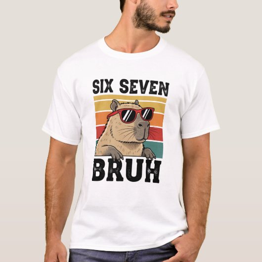 67 Six Seven Bruh Capybara T-Shirt (Vorderseite)
