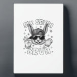67 Six Seven Bruh Cute Bunny Face with Sunglasses  Fotoplatte<br><div class="desc">67 Six Seven Bruh Cute Bunny Face with Sunglasses Easter Day T-Shirt</div>