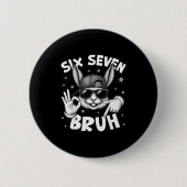 67 Six Seven Bruh Cute Bunny Face With Sungles Eas Button (Vorderseite)