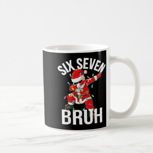 67 Six Seven Bruh Funny Christmas 6 7 Meme Boys Gi Kaffeetasse (Rechts)