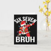 67 Six Seven Bruh Funny Christmas 6 7 Meme Boys Gi Karte (Gelbe Blume)