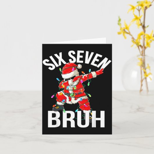 67 Six Seven Bruh Funny Christmas 6 7 Meme Boys Gi Karte (Gelbe Blume)