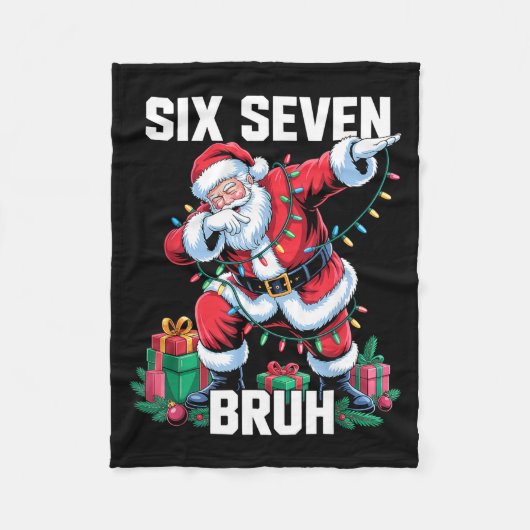 67 Six Seven Bruh Funny Christmas 6 7 Meme Men Wom Fleecedecke (Vorderseite)