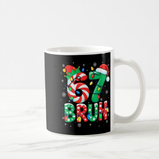 67 Six Seven Bruh Funny Christmas 6 7 Meme Men Wom Kaffeetasse (Rechts)