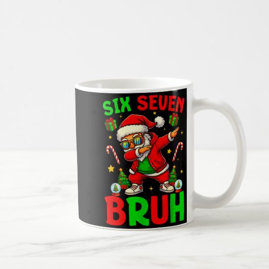 67 Six Seven Bruh Funny Christmas 6 7 Meme Men Wom Kaffeetasse (Rechts)