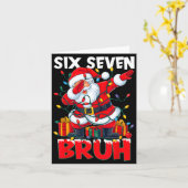 67 Six Seven Bruh Funny Christmas 6 7 Meme Men Wom Karte (Gelbe Blume)