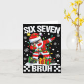 67 Six Seven Bruh Funny Christmas 6 7 Meme Men Wom Karte (Gelbe Blume)