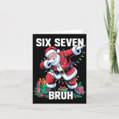 67 Six Seven Bruh Funny Christmas 6 7 Meme Men Wom Karte (Vorderseite)