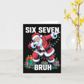 67 Six Seven Bruh Funny Christmas 6 7 Meme Men Wom Karte (Gelbe Blume)