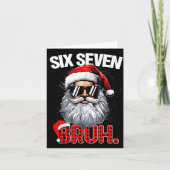 67 Six Seven Bruh Funny Christmas 6 7 Meme Men Wom Karte (Vorderseite)