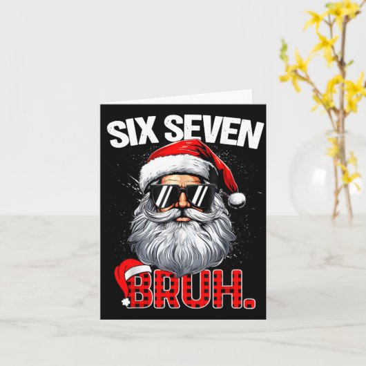 67 Six Seven Bruh Funny Christmas 6 7 Meme Men Wom Karte (Gelbe Blume)