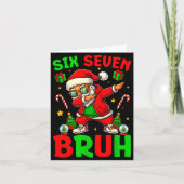 67 Six Seven Bruh Funny Christmas 6 7 Meme Men Wom Karte (Vorderseite)