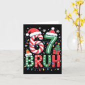 67 Six Seven Bruh Funny Christmas 6 7 Meme Men Wom Karte (Gelbe Blume)