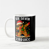 67 Six Seven Bruh Funny Christmas Dabbing Gingerbr Kaffeetasse (Links)