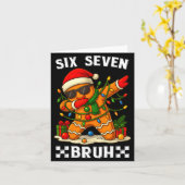 67 Six Seven Bruh Funny Christmas Dabbing Gingerbr Karte (Gelbe Blume)