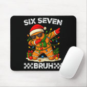 67 Six Seven Bruh Funny Christmas Dabbing Gingerbr Mousepad (Mit Mouse)