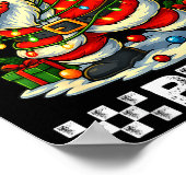 67 Six Seven Bruh Funny Christmas Dabbing Santa 6 Poster (Ecke)