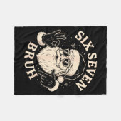 67 Six Seven Bruh Funny Christmas Santa 6 7 Meme  Fleecedecke (Vorderseite (Horizontal))