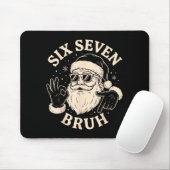 67 Six Seven Bruh Funny Christmas Santa 6 7 Meme Mousepad (Mit Mouse)