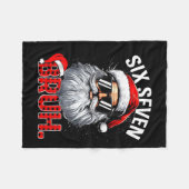 67 Six Seven Bruh Funny Santa Bruh Plaid Christmas Fleecedecke (Vorderseite (Horizontal))