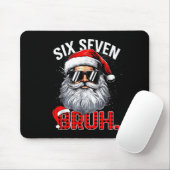 67 Six Seven Bruh Funny Santa Bruh Plaid Christmas Mousepad (Mit Mouse)