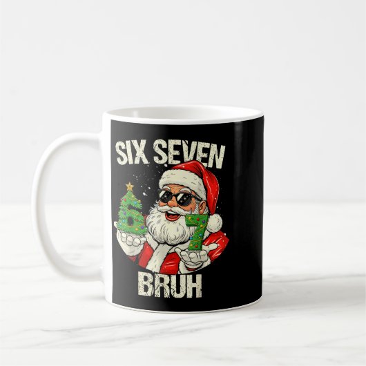 67 Six Seven Bruh Funny Santa Christmas 67 Meme Xm Kaffeetasse (Links)
