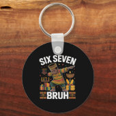 67 Six Seven Bruh Kwanzaa Dabbing 6 7 Meme Funny C Schlüsselanhänger (Vorderseite)