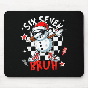 67 Six Seven Bruh Lustiger Schneemann Weihnachten  Mousepad