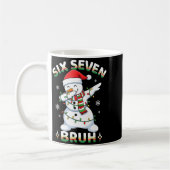 67 Six Seven Bruh Meme Funny Dabbing Snowman Chris Kaffeetasse (Links)