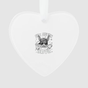 67 Six Seven Bruh Süßes Bunny-Gesicht mit Sonnenbr Ornament