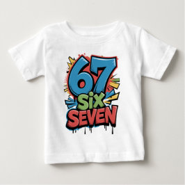 67 Six Seven Buntes Pop-Art-Grafik-T-Shirt für Spa Baby T-shirt