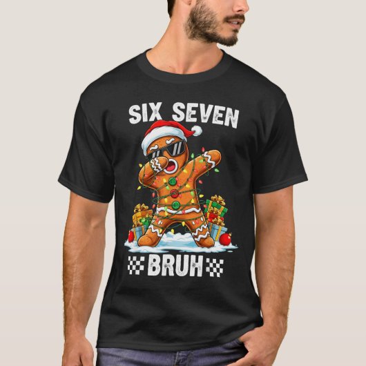 67 Six Seven Burh Christmas Gingerbread 6 7 Meme M T-Shirt (Vorderseite)