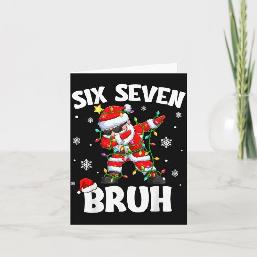 67 Six Seven Burh Funny Christmas 6 7 Meme Men Wom Karte (Vorderseite)