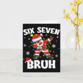 67 Six Seven Burh Funny Christmas 6 7 Meme Men Wom Karte (Gelbe Blume)