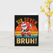 67 Six Seven Burh Funny Christmas 6 7 Meme Men Wom Karte (Gelbe Blume)