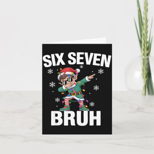 67 Six Seven Burh Funny Christmas 6 7 Meme Men Wom Karte (Vorderseite)