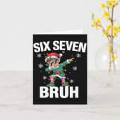 67 Six Seven Burh Funny Christmas 6 7 Meme Men Wom Karte (Gelbe Blume)
