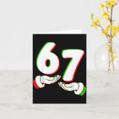 67 Six Seven Burh Funny Christmas 6 7 Meme Men Wom Karte (Gelbe Blume)